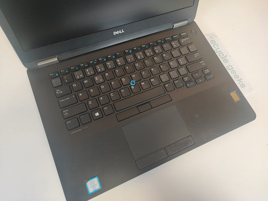 Dell Latitude E7470 Notebook, Intel Core i5-6300U, 8GB DDR3 RAM, 256GB NVMe Hard Drive, Portuguese (Portugal) Keyboard. Condition: Fair - C