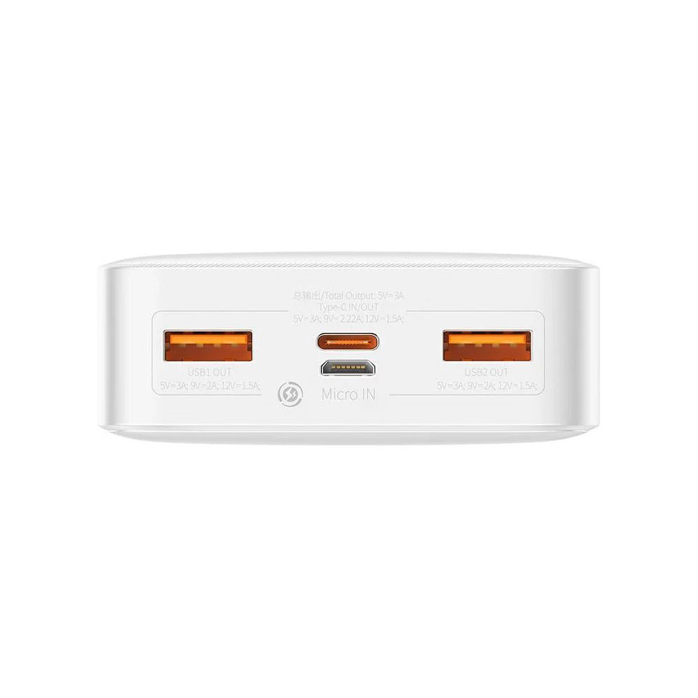 Powerbank Carregamento Rápido Bipow Display Digital 20000mah 20W Branco