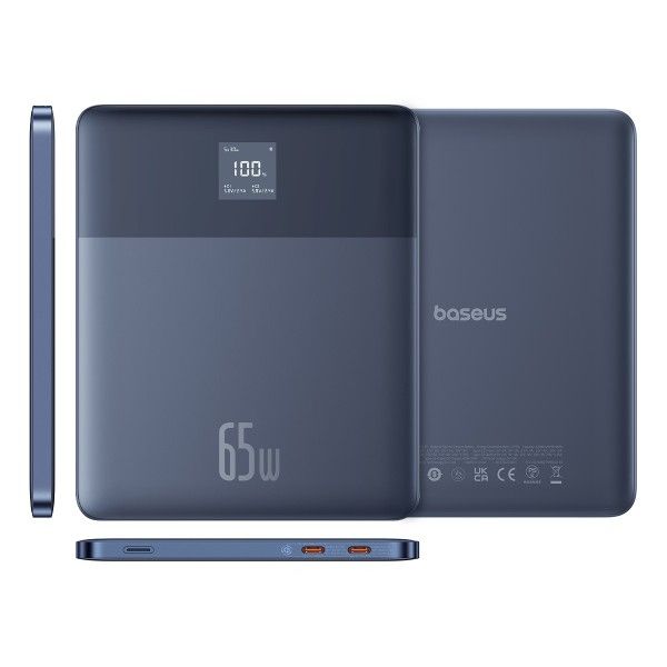 POWERBANK BASEUS BLADE2 COM DISPLAY 12000MAH 65W BLUE