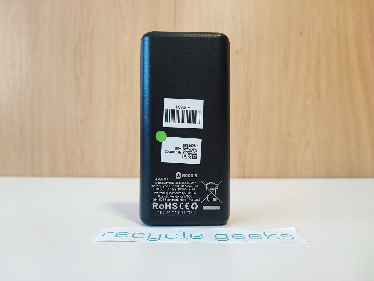 Powerbank Goodis T91 20000mah Estado: Muito Bom - B
