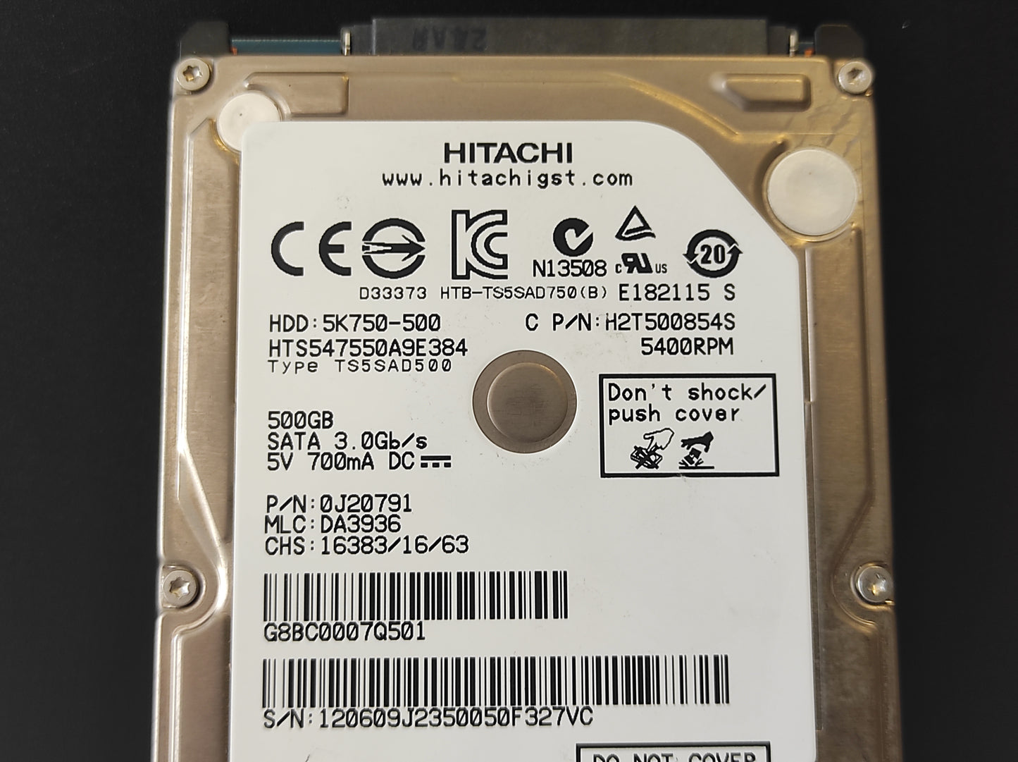 Disco Rígido HDD SATA 2,5'' 500GB GENÉRICO