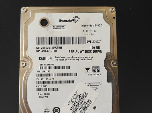 Disco Rígido HDD SATA 2,5'' 120GB GENÉRICO