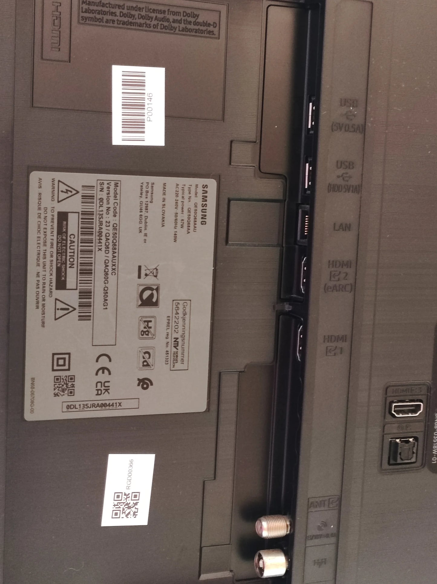 Samsung TV QE50Q68AAU Status: Fair - C