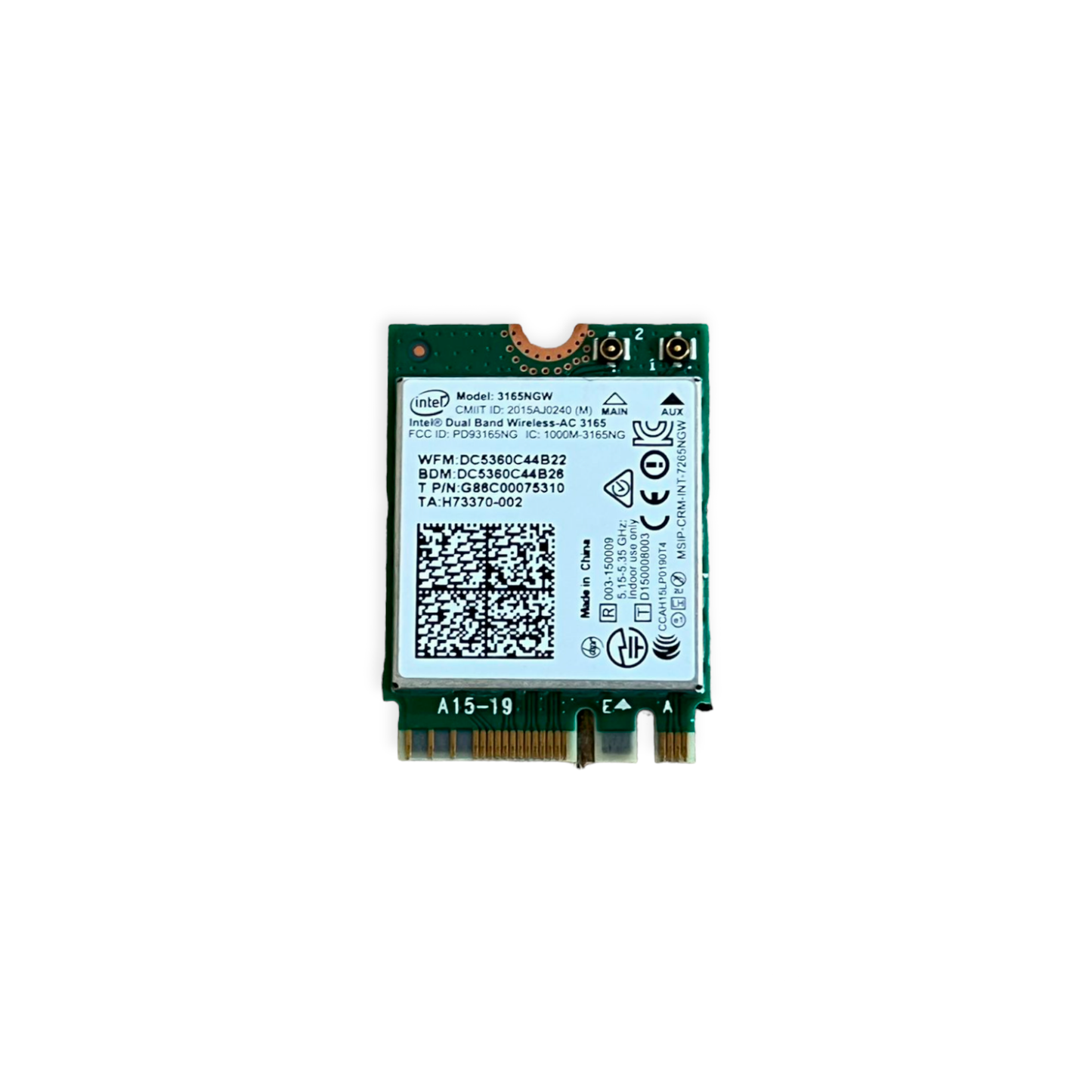 Intel 3165ngw Wireless Card for Toshiba P50-C-18F