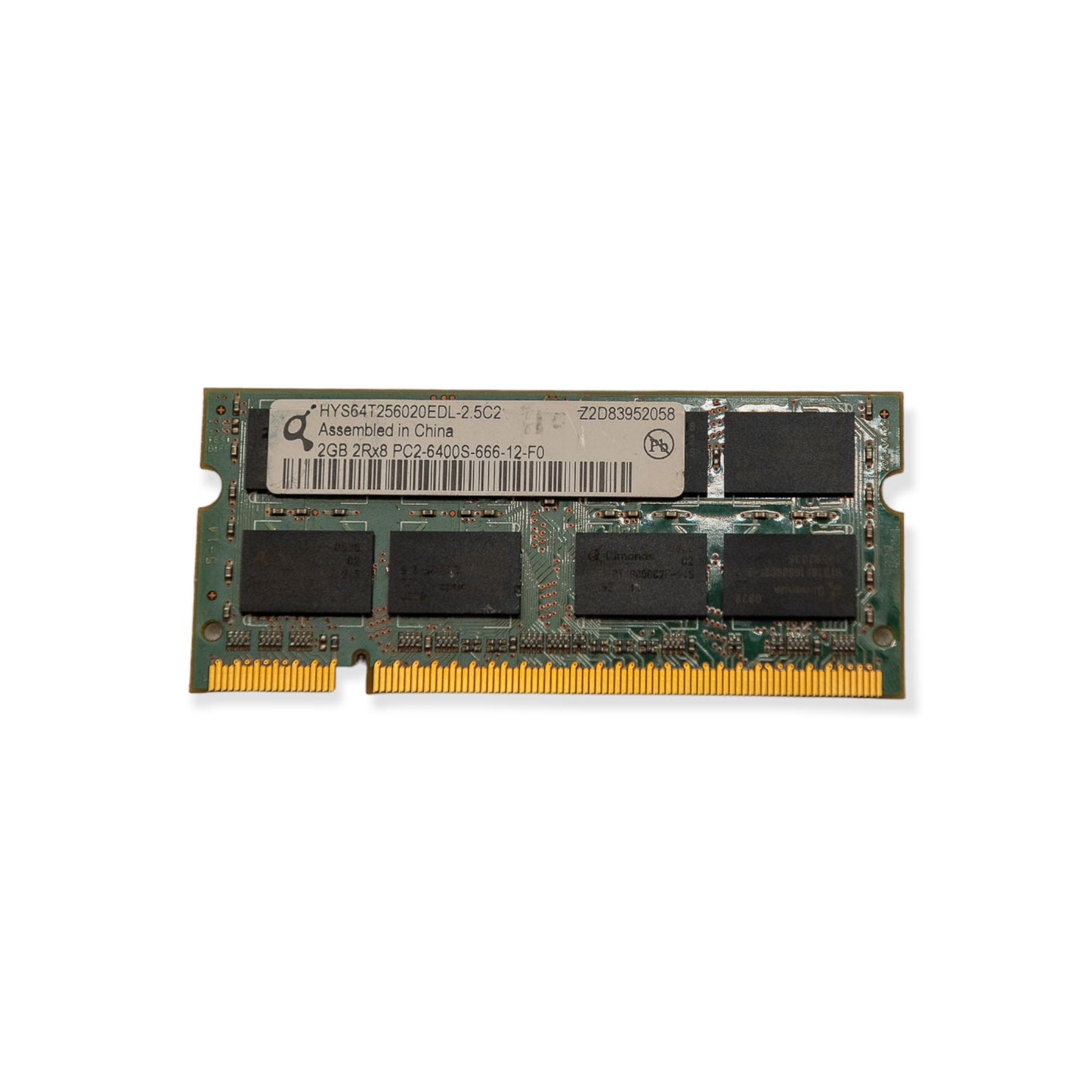 Memória Ram SODIMM Hynix DDR2 2GB 6400S HYS64T256020EDL-2,5C2