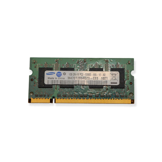 Memória Ram SODIMM Samsung DDR2 1GB 5300S M470T2864QZ3 - CE6