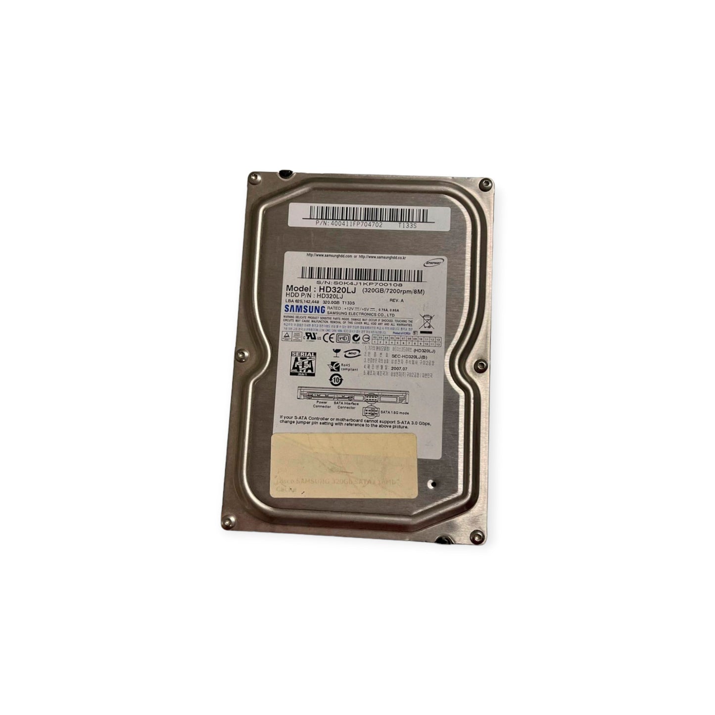 Disco Rígido Genérico HDD 2,5'' 320GB 7200RPM | Estado: Muito Bom