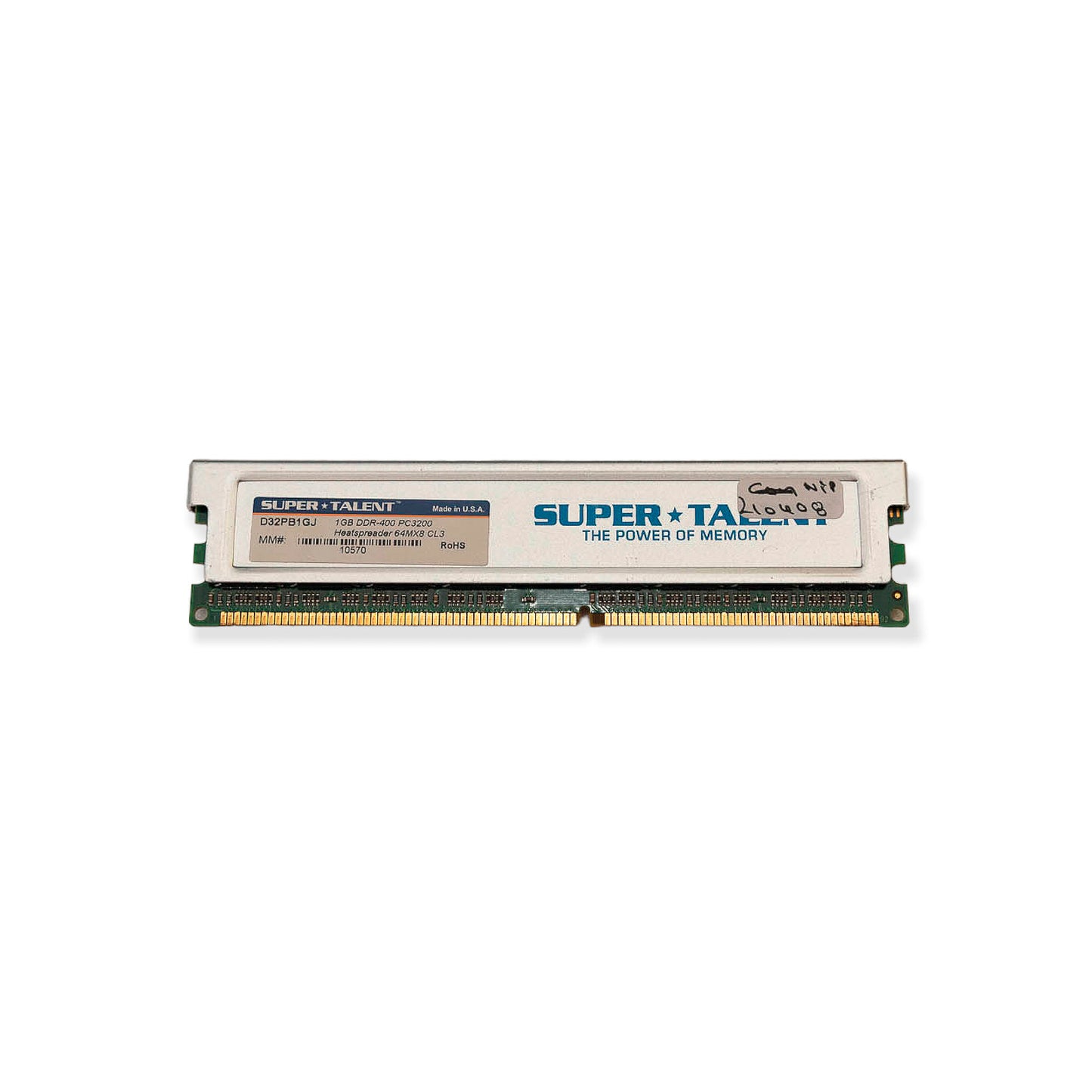 Memória Ram DIMM Super Talent DDR 1GB DDR400 PC3200 D32PB1GJ