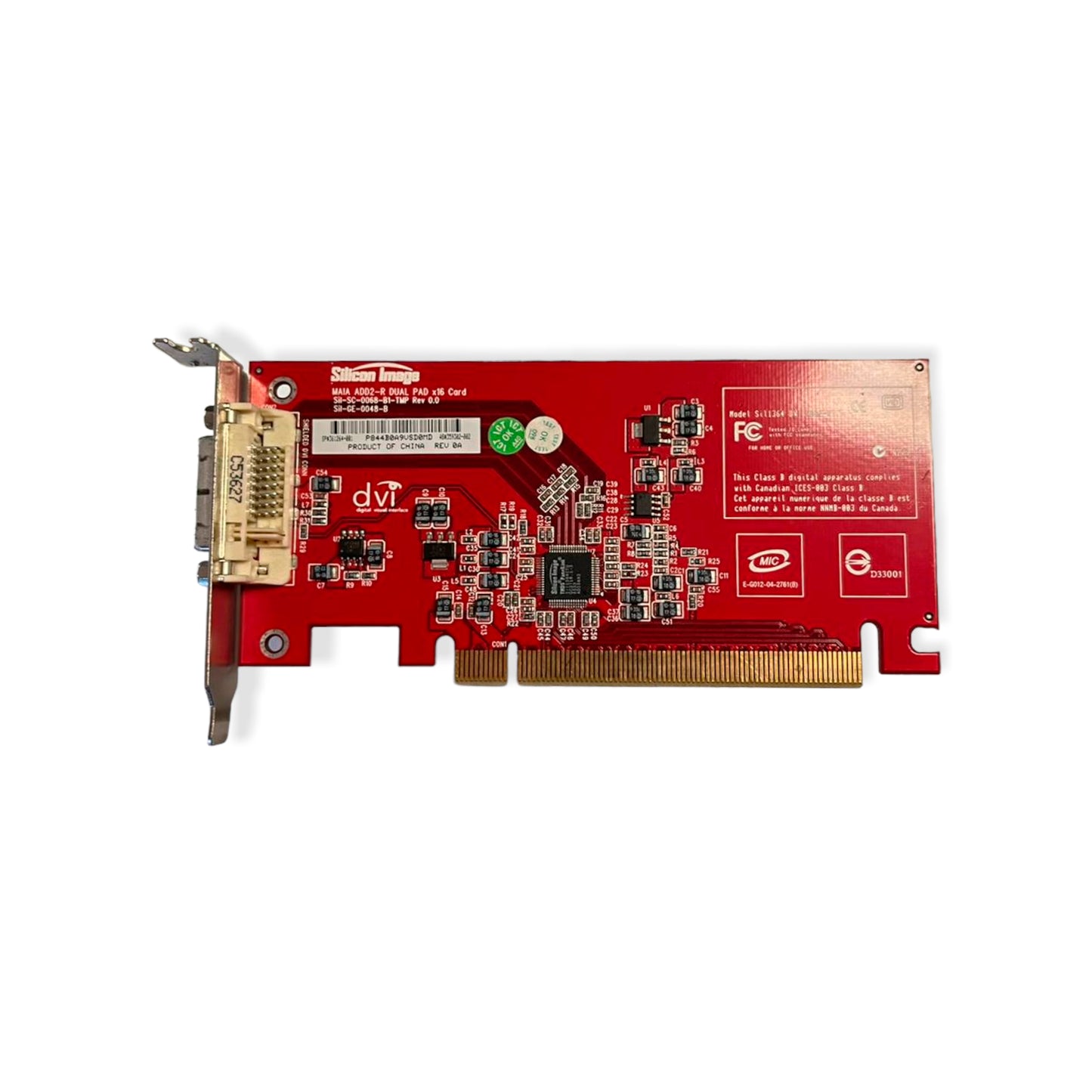DVI Silicon Image Maia ADD2-R Dual PAD x16 Card Sill364