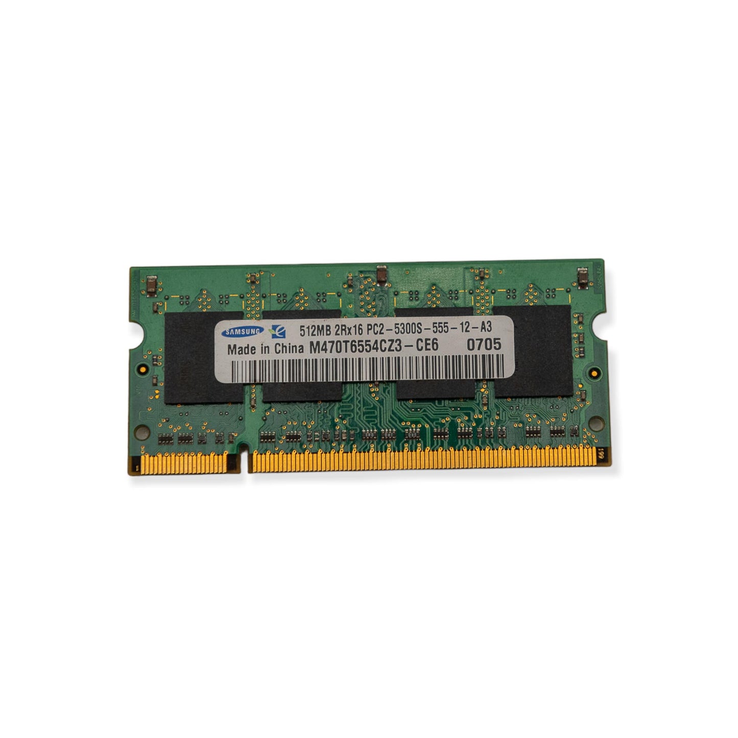 Memória Ram SODIMM Samsung DDR2 512MB 5300S M470T6554CZ3-CE6