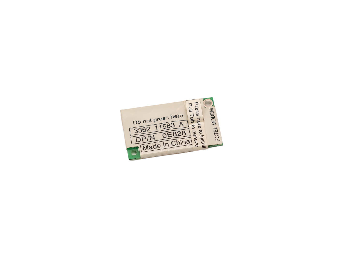 Placa de Rede PCTEL 56K, DP/N 0E828, 3362 11583 A DS/N CN-0E828-64611-262-6ym6 rev a02