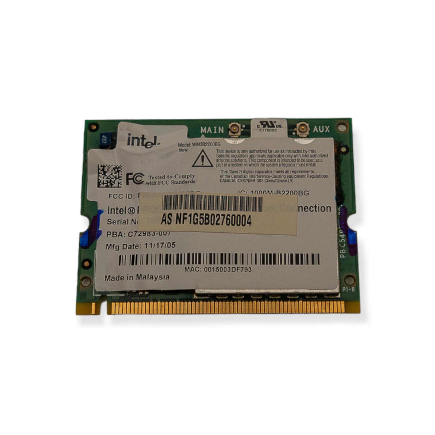 Placa de Rede Intel NF1G5B02760004 003NY031200219