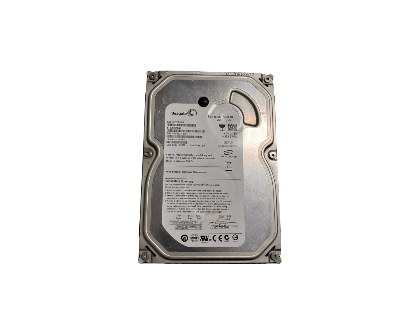 Disco Rígido HDD 3,5'' Seagate Barracuda 250GB 7200RPM ST3250310AS Sata