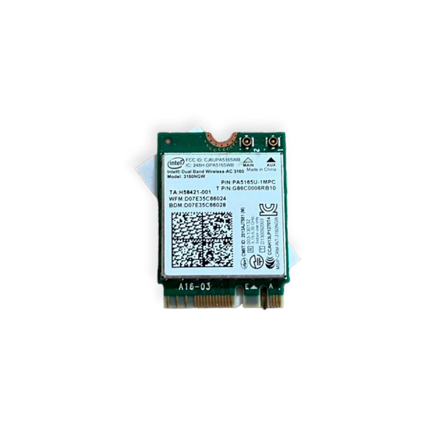 Placa Wireless Toshiba L50 Intel ac 3160 3160ngw