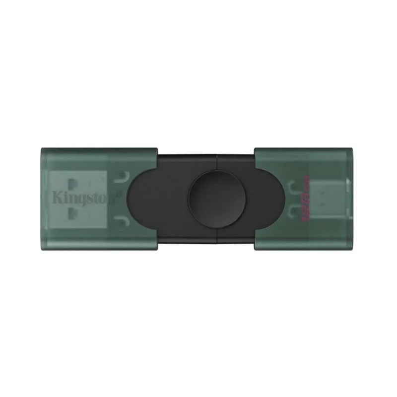Pen Drive Kingston DataTraveler Duo USB-A/C 3.2 128GB Verde/Preta