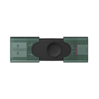 Pen Drive Kingston DataTraveler Duo USB-A/C 3.2 128GB Verde/Preta