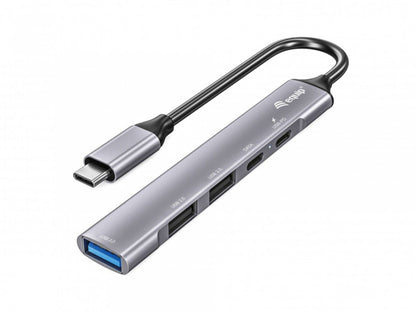 HUB Equip USB 3.2 Gen 1 (3.1 Gen 1) Type-C 5000 Mbit/s Prateado