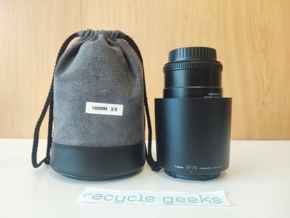 Canon EF 100mm f/2.8L Macro IS USM Estado: Excelente
