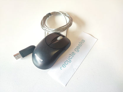 Rato óptico com fio Microsoft 1016 (preto) — Grade B
