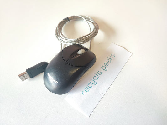 Rato óptico com fio Microsoft 1016 (preto) — Grade B