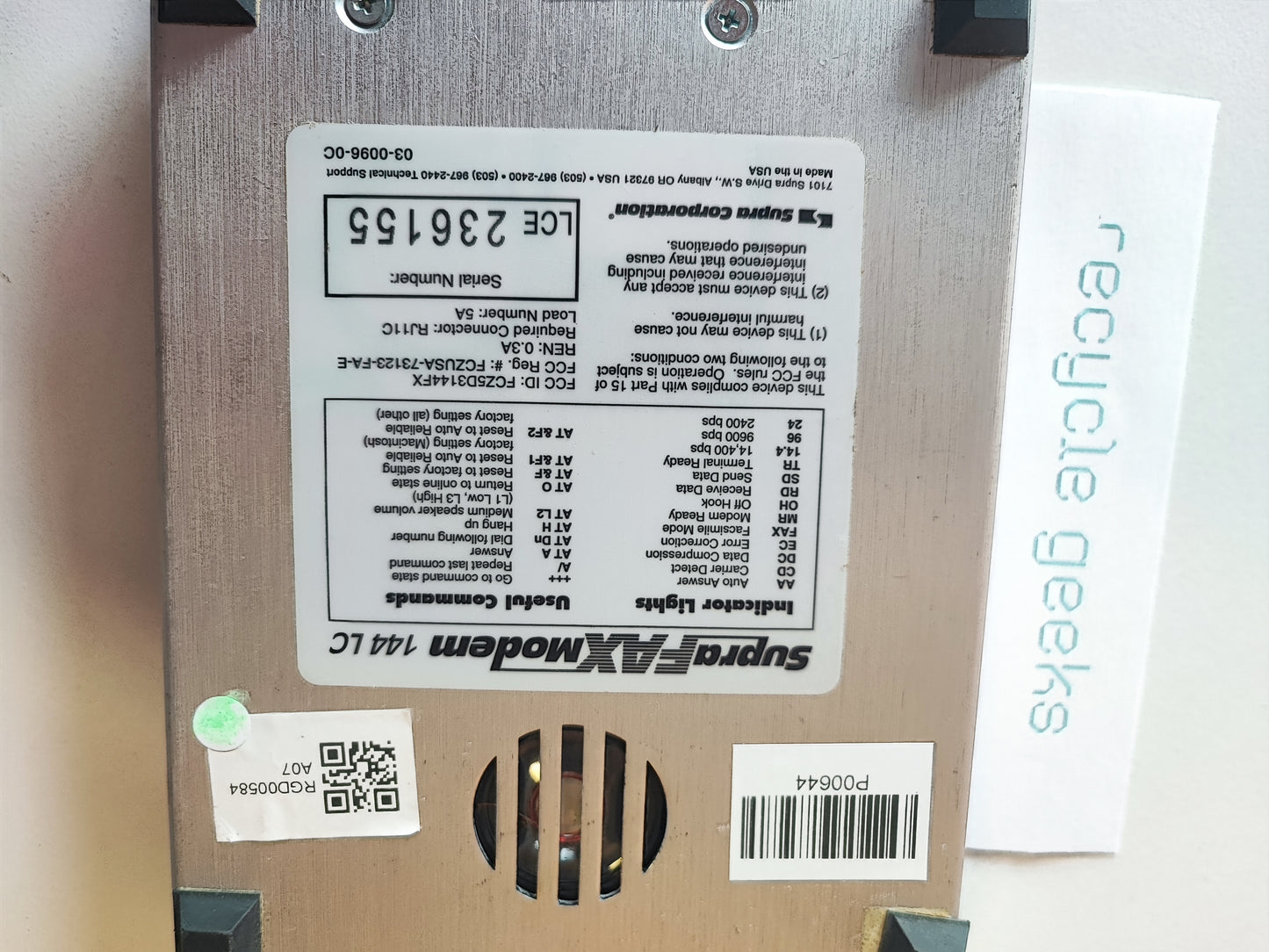 Redes e Routers Supra SupraFAXModem 144 LC Estado: Muito Bom - B