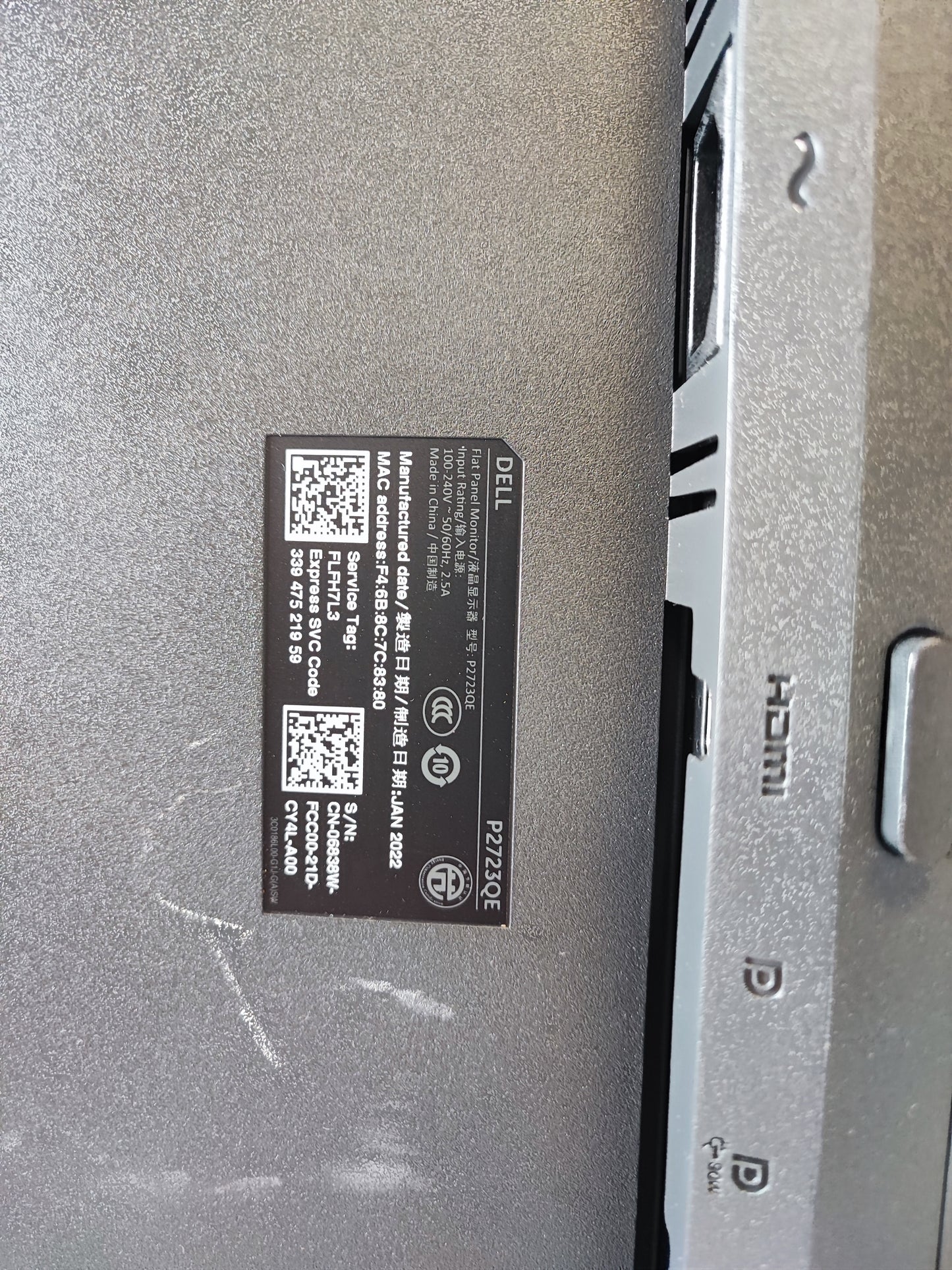 Dell P2723QE 27'' 4K UBS-C HDMI DP (Preto) — Grade A