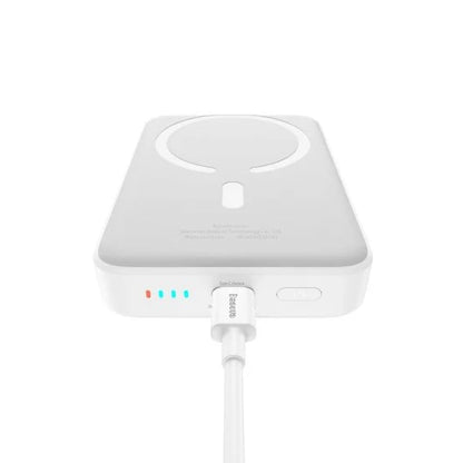 BASEUS MAGNETIC MINI AIR WIRELESS FAST CHARGE POWER BANK 10000MAH 20W STELLAR WHITE