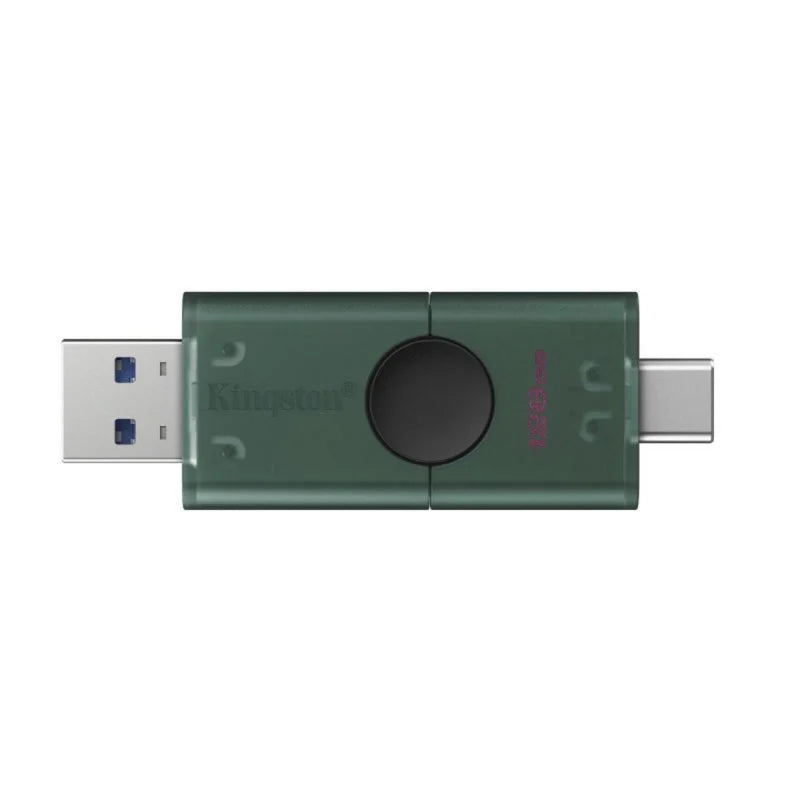 Pen Drive Kingston DataTraveler Duo USB-A/C 3.2 128GB Verde/Preta