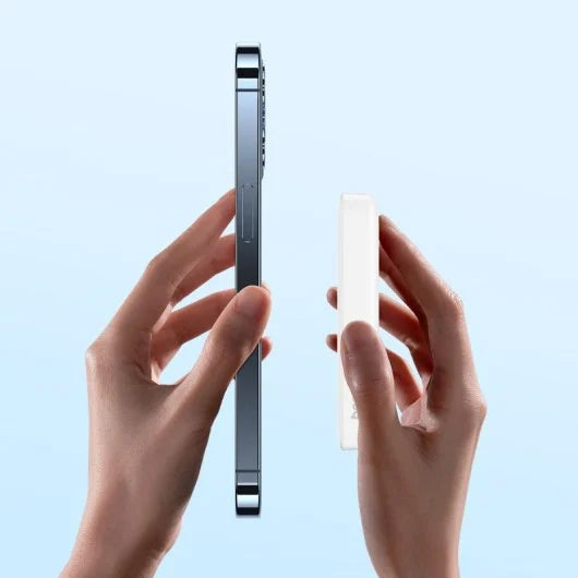 BASEUS MAGNETIC MINI AIR WIRELESS FAST CHARGE POWER BANK 10000MAH 20W STELLAR WHITE