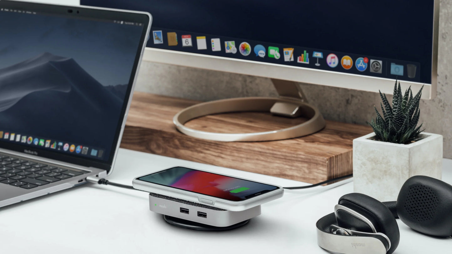 Moshi Symbus Q Compact USB-C Dock with Wireless Charging