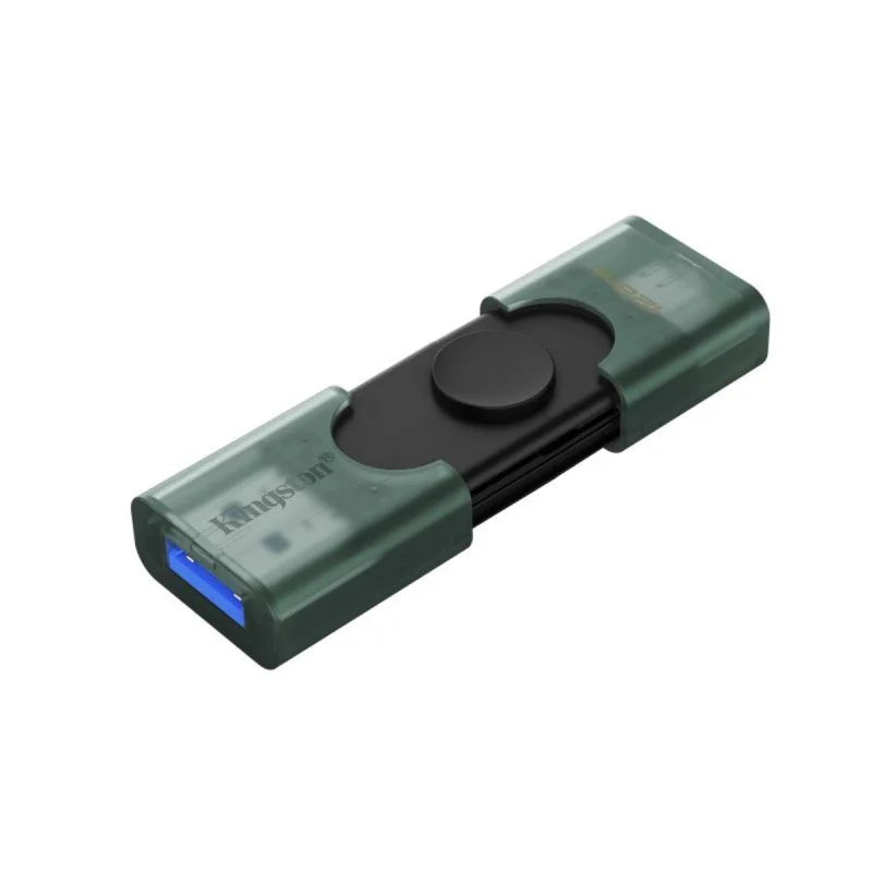 Pen Drive Kingston DataTraveler Duo USB-A/C 3.2 128GB Verde/Preta