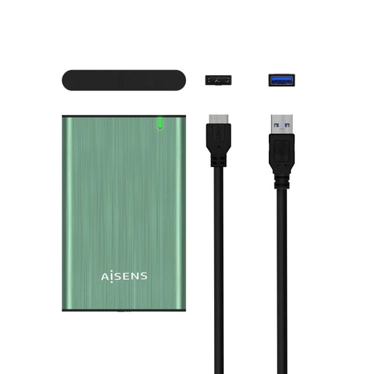 Caixa Externa 2,5'' Aisens 9,5mm USB 3.0/USB 3.1 Gen1 Verde Primavera