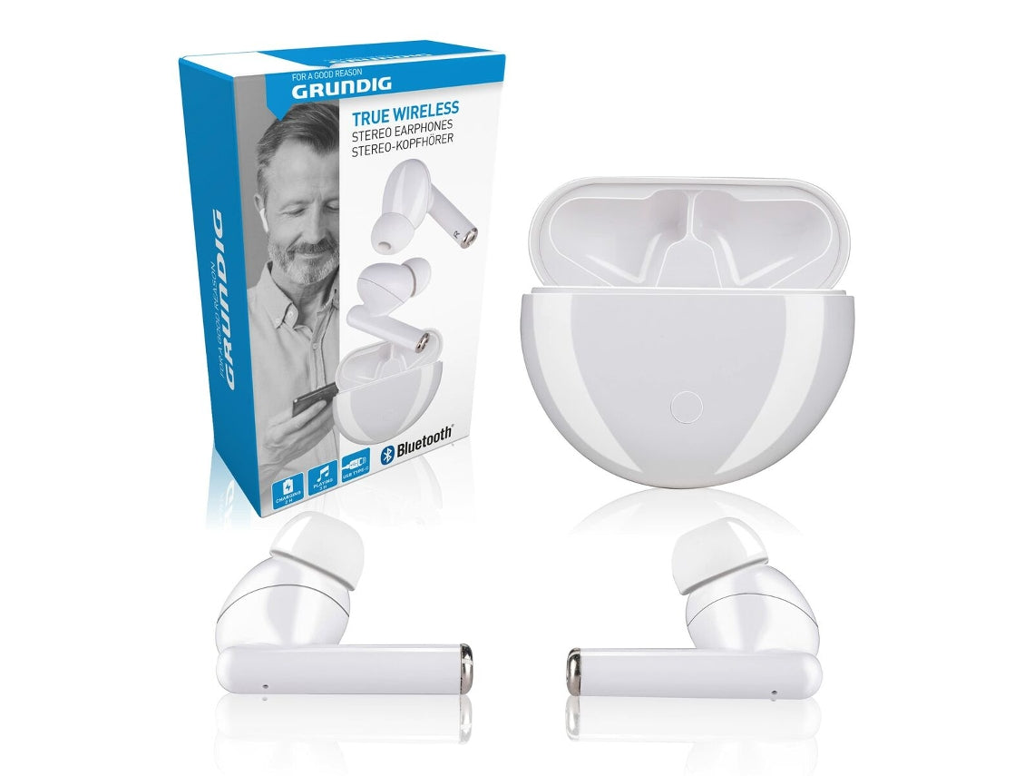 Auscultadores Bluetooth Wireless TWS19150 Grundig Branco