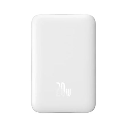BASEUS MAGNETIC MINI AIR WIRELESS FAST CHARGE POWER BANK 10000MAH 20W STELLAR WHITE
