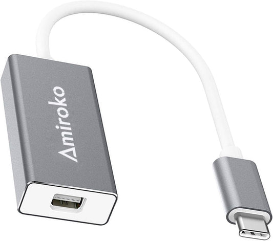 Adaptador USB-C para Mini DisplayPort, USB 3.1 Tipo C para Mini DP compatível com 4K, 1080P