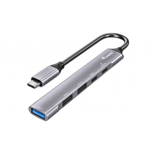 Concentrador USB 3.2 Gen 1 (3.1 Gen 1) Tipo-C 5000 Mbit/s Plata