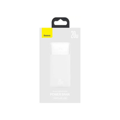 Powerbank Carregamento Rápido Bipow Display Digital 20000mah 20W Branco