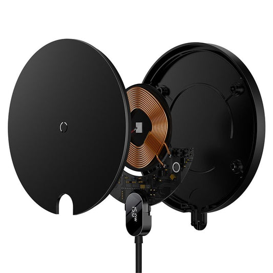 Baseus Wireless Carregador Digital led Display Gen2 15W Preto