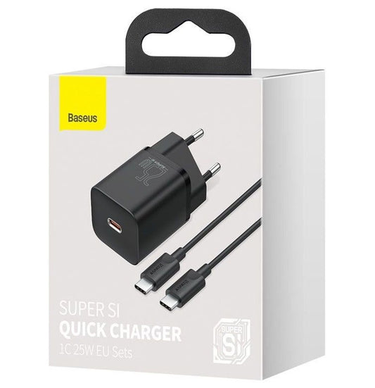 BASEUS SUPER SI QUICK CHARGER 1C 25W EU SETS BLACK
