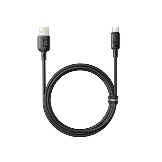 CABO BASEUS SILKY SERIES FAST CHARGING CABLE USB TO TYPE-C 100W 2M CLUSTER BLACK