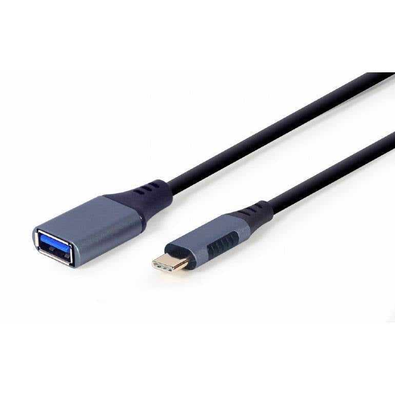 Adaptador USB-C Gembird A-USB3C-OTGAF-01 p/ USB-A 15cm Cinza