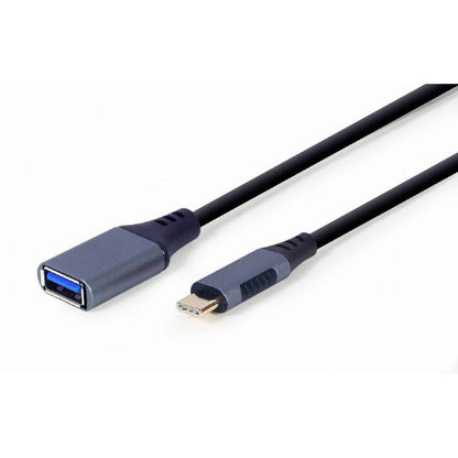 Adaptador USB-C Gembird A-USB3C-OTGAF-01 p/ USB-A 15cm Cinza
