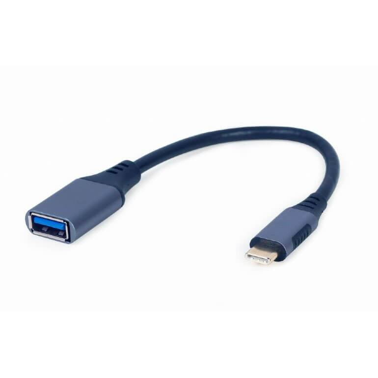 Adaptador USB-C Gembird A-USB3C-OTGAF-01 p/ USB-A 15cm Cinza