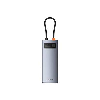 Baseus Hub USB-C 7 em 1 Adaptador com HDMI 4K@60Hz, PD 100W, 3 USB-A 3.0 5Gbps, Leitor Cartões SD/TF