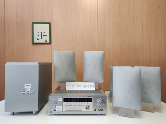 Colunas Thomson SPL 2000 sat. 5 alto-falantes 100w + subwoofer    Razoável - C