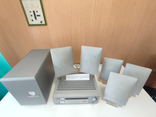 Colunas Thomson SPL 2000 sat. 5 alto-falantes 100w + subwoofer    Razoável - C