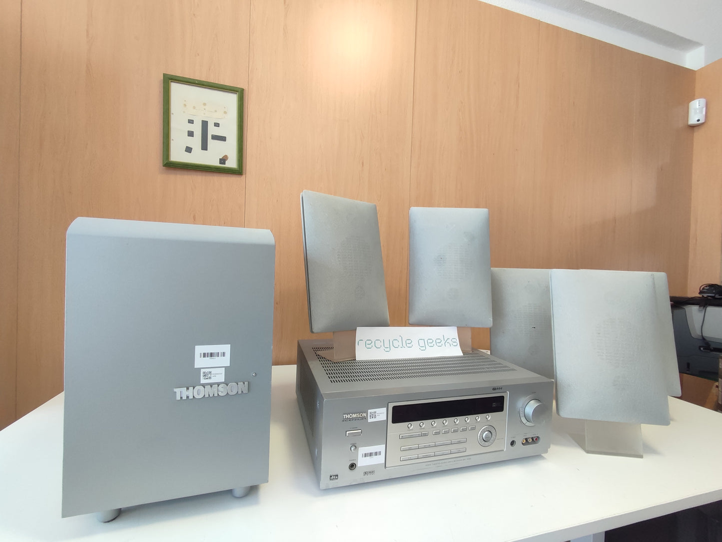 Colunas Thomson SPL 2000 sat. 5 alto-falantes 100w + subwoofer    Razoável - C