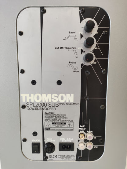 Colunas Thomson SPL 2000 sat. 5 alto-falantes 100w + subwoofer    Razoável - C