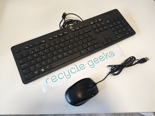 Teclado HP SK-2120 com fio + Rato MK Plus com fio Estado: Muito Bom - B