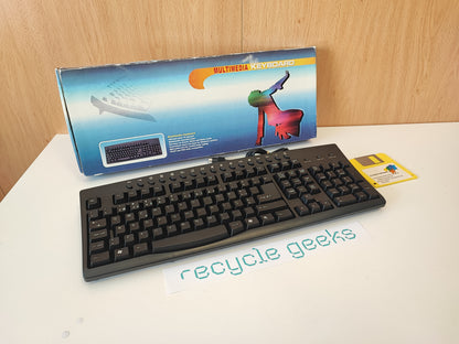 Teclado Sem Marca Multimedia Keyboard PS2 Estado: Excelente - A
